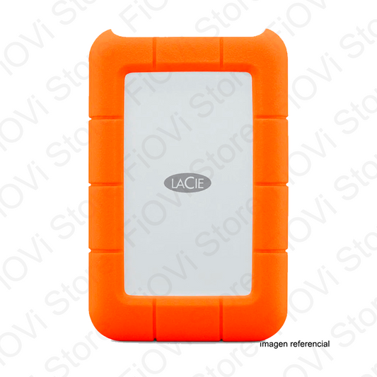 Disco duro externo portatil LACIE Rugged 1TB, USB-C / USB 3.0 / USB 2.0, Color Naranja