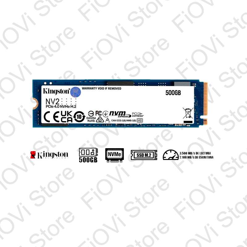 Disco Sólido SSD Kingston NV2 500GB PCIe 4.0 NVMe M.2 2280